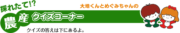 農産クイズコーナー