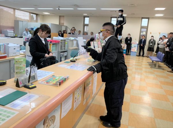 高田東部支店で防犯訓練をしました！