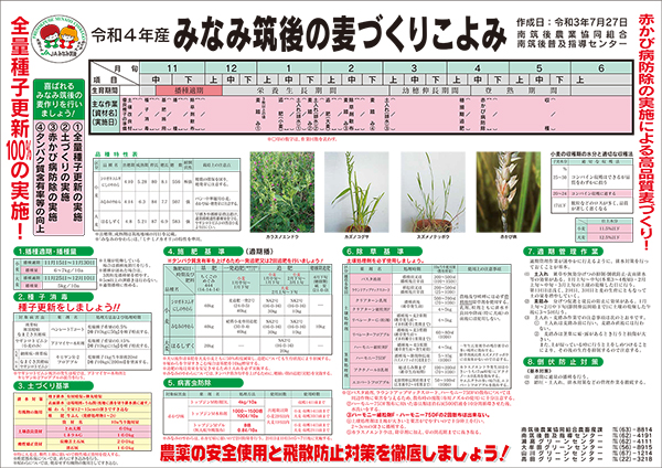 麦づくりこよみ・麦栽培情報